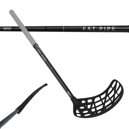 Fat Pipe RAW CONCEPT 27 LOW KICK CTRL SLICKS CORAL BLACK Floorball stick