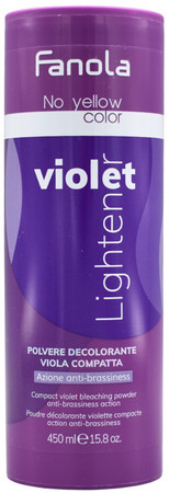 Fanola No Yellow Color Compact Violet Bleaching Powder purple bleaching powder to neutralize yellow tones
