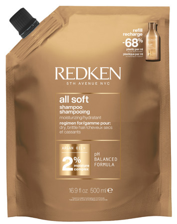 Redken All Soft Shampoo Feuchtigkeitsspendendes Shampoo für trockenes und sprödes Haar