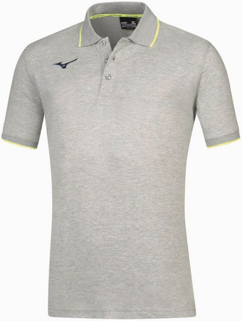 Mizuno Polo Tee Heather Grey/Yellow Fluo Polo shirt