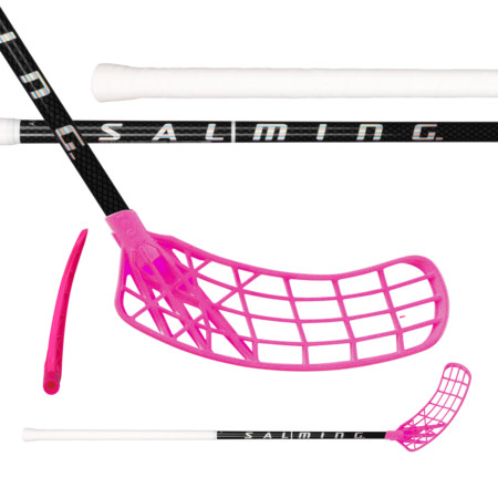 Salming Q-series Aero Trident F30 JR Black/Silver Florbalová hokejka