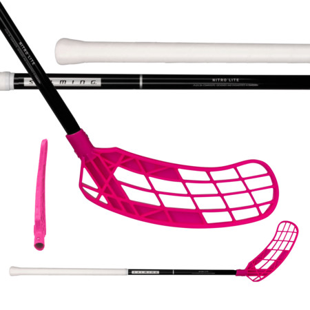 Salming Nitrolite Quest1 F30 JR Black/Mixed Floorball Schläger
