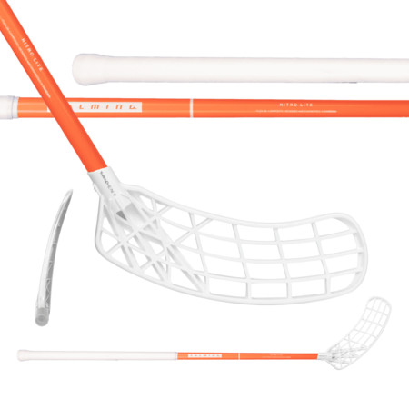 Salming Nitrolite Trident F30 JR Coral/White Floorball stick