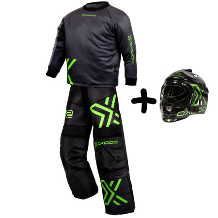 Oxdog X2 GOALIE JR set with helmet Brankářský set s přilbou