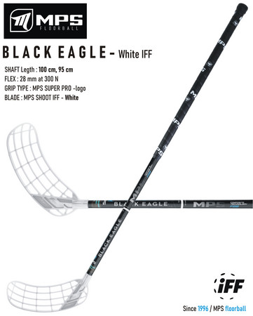 MPS BLACK EAGLE Black/White Florbalová hůl