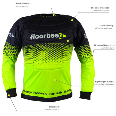FLOORBEE Goalie Armor Jersey 3.0 black/yellow Floorball Torwarttrikot