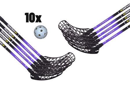 FLOORBEE Douglas 32 Purple + Balls Floorball set