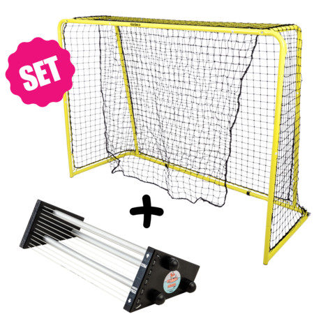 FLOORBEE Dock + My Floorball Passer Saucer Pro Set Floorball goal and passer set