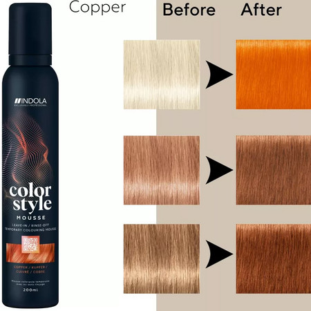 Indola Color Style Mousse Färbungsmousse für Styling und Färbung in 1 einfachen Schritt