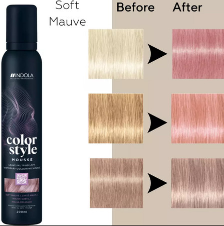 Indola Color Style Mousse Farbiaca pena pre styling a farbenie v 1 ľahkom kroku