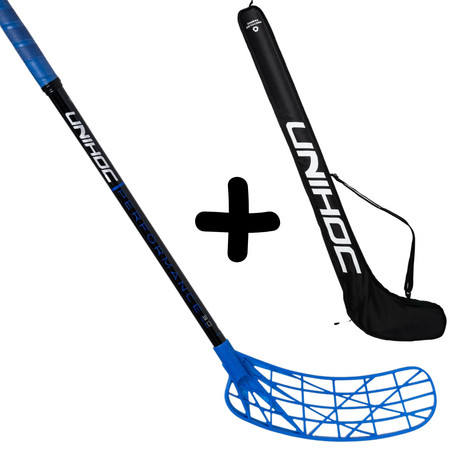 Unihoc EVOLITE PERFORMANCE SLIM FL 30 blue + Stickbag Set Schläger mit Tasche