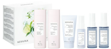 Goldwell Kerasilk Travel Set sada pro regeneneraci suchých, poškozených nebo chemicky namáhaných vlasů