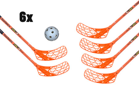 FLOORBEE 6x Baby Tiger 36 + Balls Florbalová sada