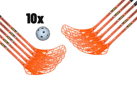 FLOORBEE 10x Baby Tiger 36 + Balls Florbalová sada