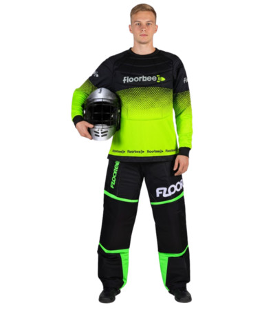 FLOORBEE Goalie Armor set 3.0 black/yellow with HELMET SMU Brankársky set s prilbou