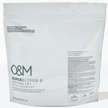 O&M Bleach Super Blonde 9 šedý zesvětlovací prášek