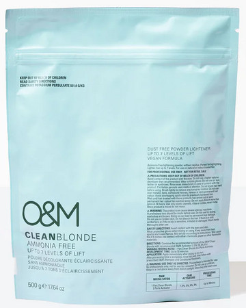 O&M Bleach Clean Blonde Ammonia Free modrý zesvětlující prášek bez amoniaku