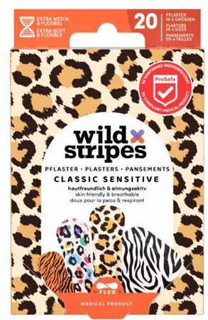 Wild Stripes Classic Sensitive Animal classic sticking plasters with animal patterns