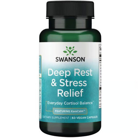 Swanson Deep Rest and Stress Relief - Featuring KaraCalm Výživový doplnok s obsahom rastlinných extraktov