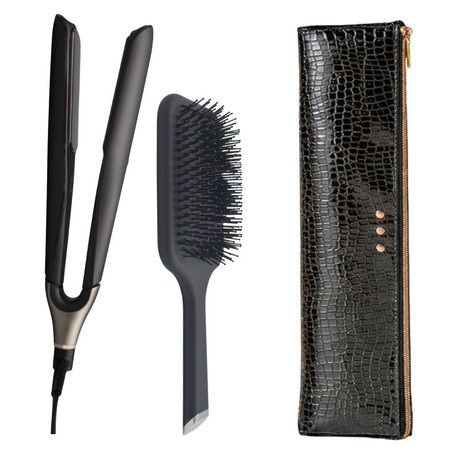 ghd Chronos Gift Set Hair Straightener profesionální žehlička, kartáč a pouzdro