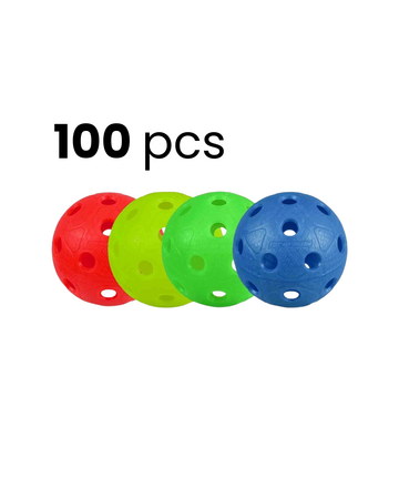 Unihoc Basic Ball DYNAMIC 100pcs 4 colors Floorball Bälle Set