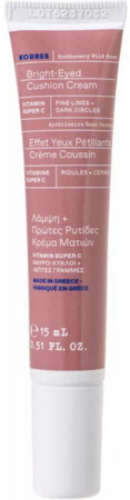Korres Wild Rose Bright-Eyed Cushion Cream Oční krém na rozjasnění, vrásky a tmavé kruhy