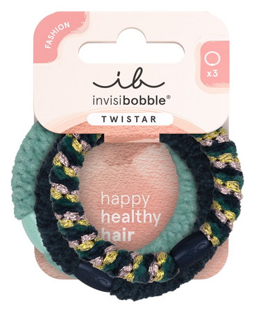 Invisibobble Blue Balance pletené gumičky do vlasů v modré barvě