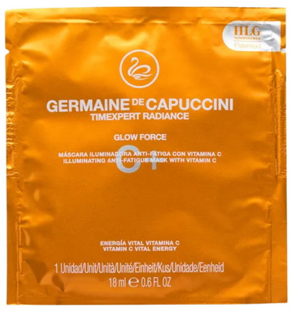 Germaine de Capuccini Timexpert Radiance C+ Glow Force Sheet Mask brightening mask with Vitamin C