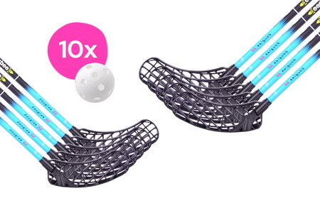 FLOORBEE Douglas 32 Blue + Balls Floorball set