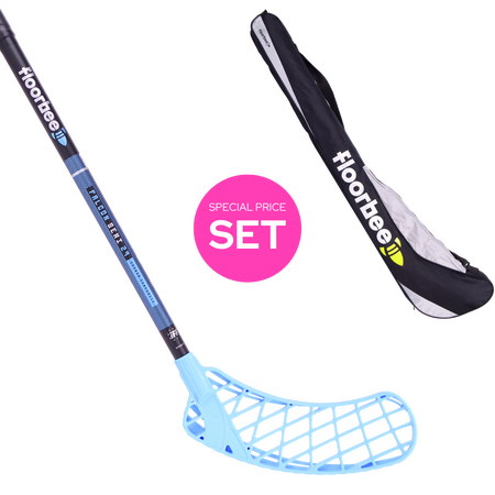 FLOORBEE Falcon SEMI 29 Carbon Composite + Stickbag Floorball stick set with bag
