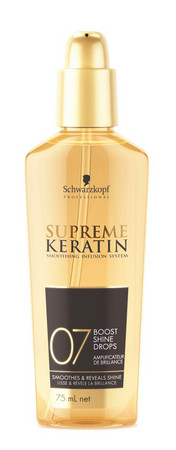 Schwarzkopf Professional Supreme Keratin Boost Shine Drops 07 sérum pro uhlazení a lesk vlasů