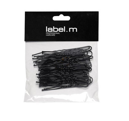 label.m Curved U-Pin Black (70mm) pinetky do vlasov 40 ks