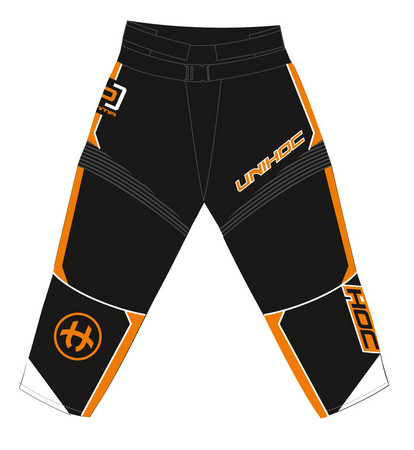 Unihoc OPTIMA black/neon orange Brankárske nohavice