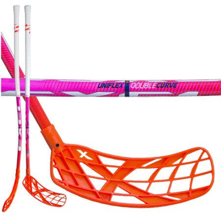 Exel Doublecurve Neon Orange Uniflex Florbalová hokejka