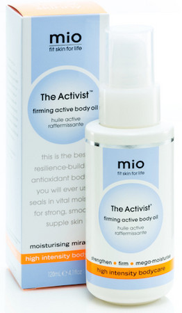 Mio The Activist firming active body oil for dry skin
