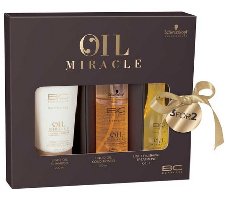 Schwarzkopf Professional Bonacure Oil Miracle Light Trio X-Mas Set luxusní péče pro jemné vlasy
