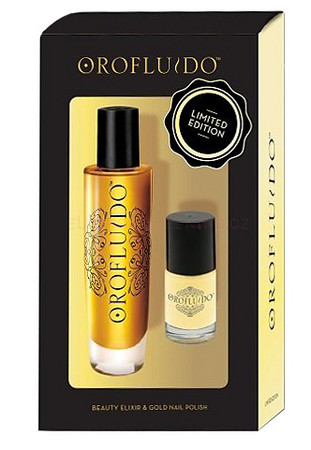 Revlon Professional Orofluido Elixir Kit darčeková sada elixír + zlatý lak na nechty