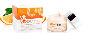 Diet Esthetic Vit Vit C+E Ultra Whitening Cream Pure C Vitamin SPF15 pleťový krém s SPF15 obohacený o vitamín C a E