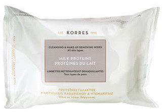Korres Milk Proteins Cleansing Wipes odličovacie pleťové obrúsky s mliečnymi proteínmi