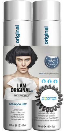 Paul Mitchell Save On Duo sada šampon a kondicionér pro všechny typy vlasů + gumička do vlasů Papanga zdarma
