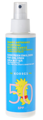 Korres Sunscreen Spray Emulsion For Children Shea Butter SPF50 opalovací emulze ve spreji pro děti SPF 50