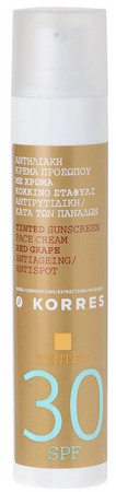 Korres Red Grape Tinted Sunscreen Face Cream SPF 30 tónovací opalovací krém SPF 30