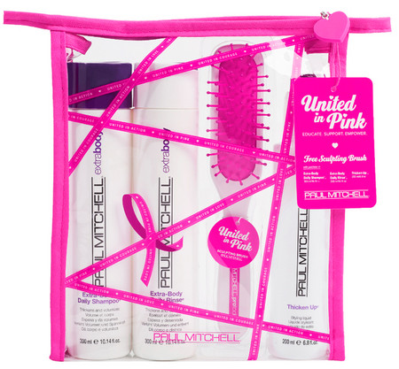 Paul Mitchell Extra Body United in Pink Blow Out Cancer Kit set for hair volume