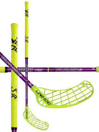 Floorball stick Unihoc PLAYER  29 neon yellow/purple `15
