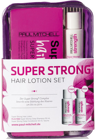 Paul Mitchell Super Strong Hair Lotion Super Strong Complex Set Hair-Lotion + Mini Shampoo und Conditioner