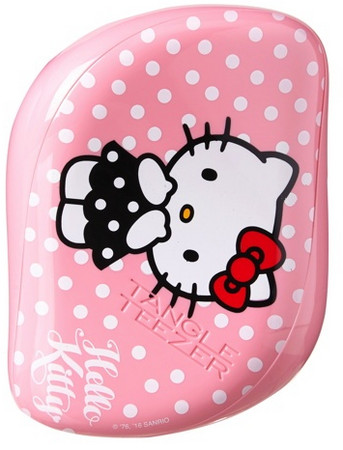 Tangle Teezer Compact Styler Hello Kitty Pink/White růžový kompaktní kartáč na vlasy