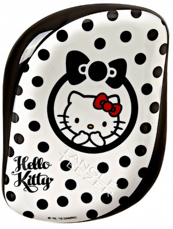 Tangle Teezer Compact Styler Hello Kitty Black/White černobílý kompaktní kartáč na vlasy