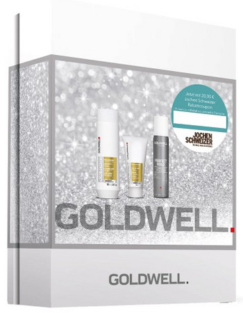 Goldwell Dualsenses Rich Repair Christmas set sada šampónu, masky a laku na vlasy pre suché a poškodené vlasy