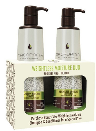 Macadamia Weightless Repair Duo sada šampón + kondicionér pre jemné a veľmi jemné vlasy