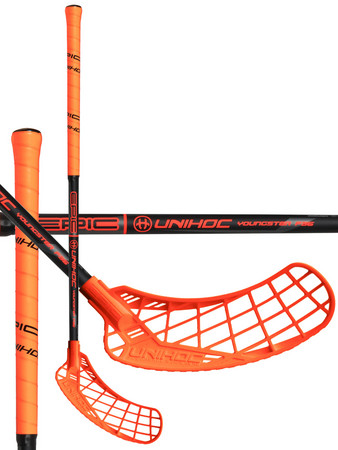 Unihoc EPIC Youngster 36 neon orange/black Florbalová hokejka
